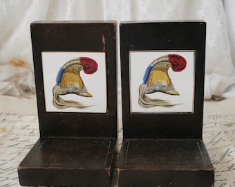 A Pair of Vintage Wooden Bookends
