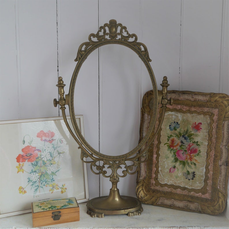 Vintage Brass Frame Italian Decorative Antique Italian Decorative Antique Brass Frame
