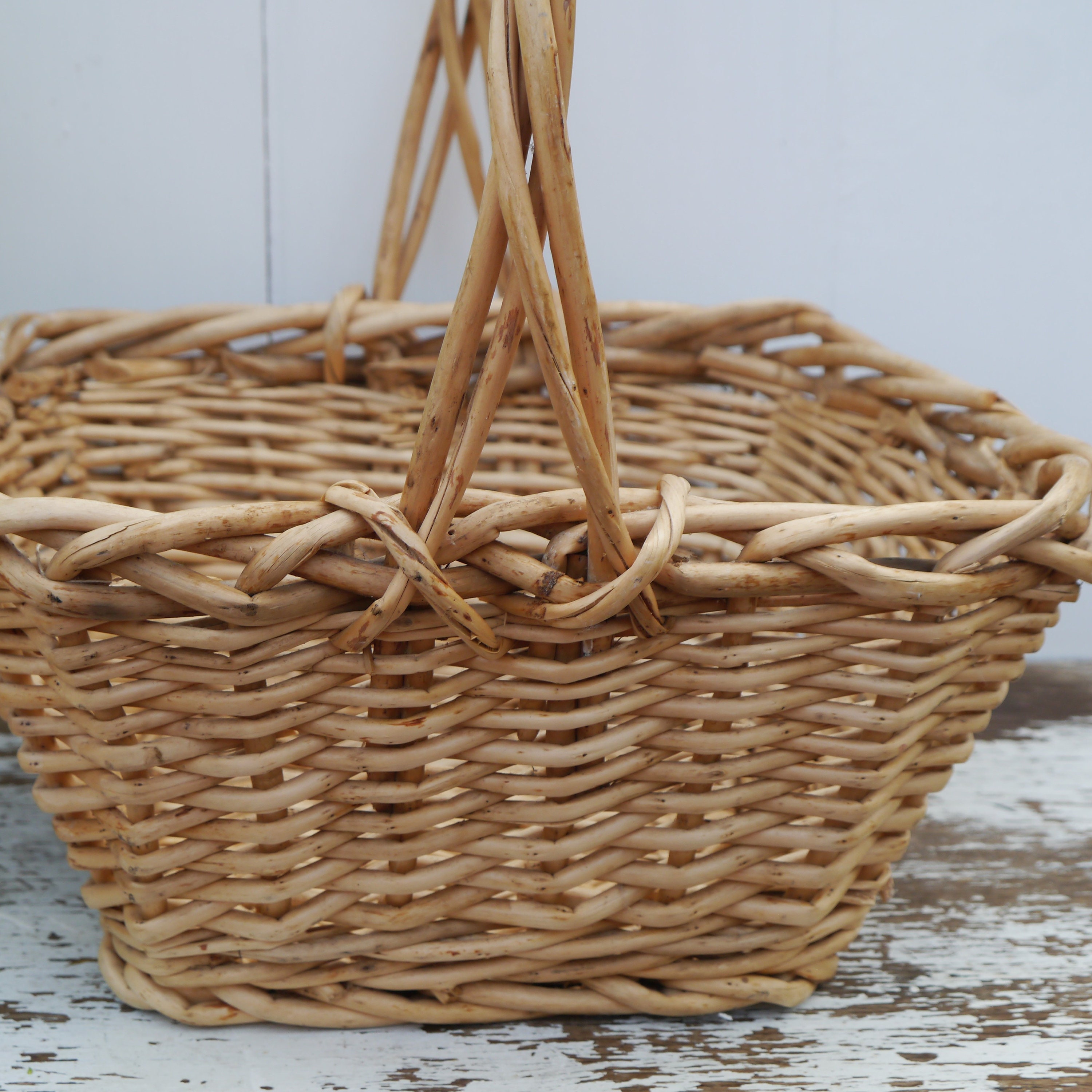 Small Square Wicker Basket Etsy