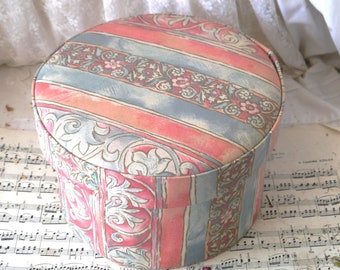 Vintage Round Fabric Box