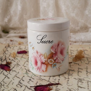 Small Ceramic French Sucre Container