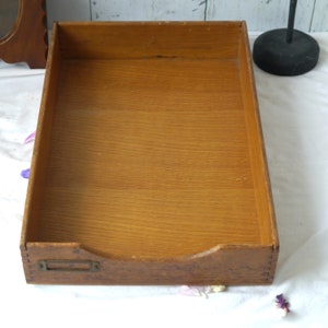 Vintage Wooden Desk Tray/Filing Draw