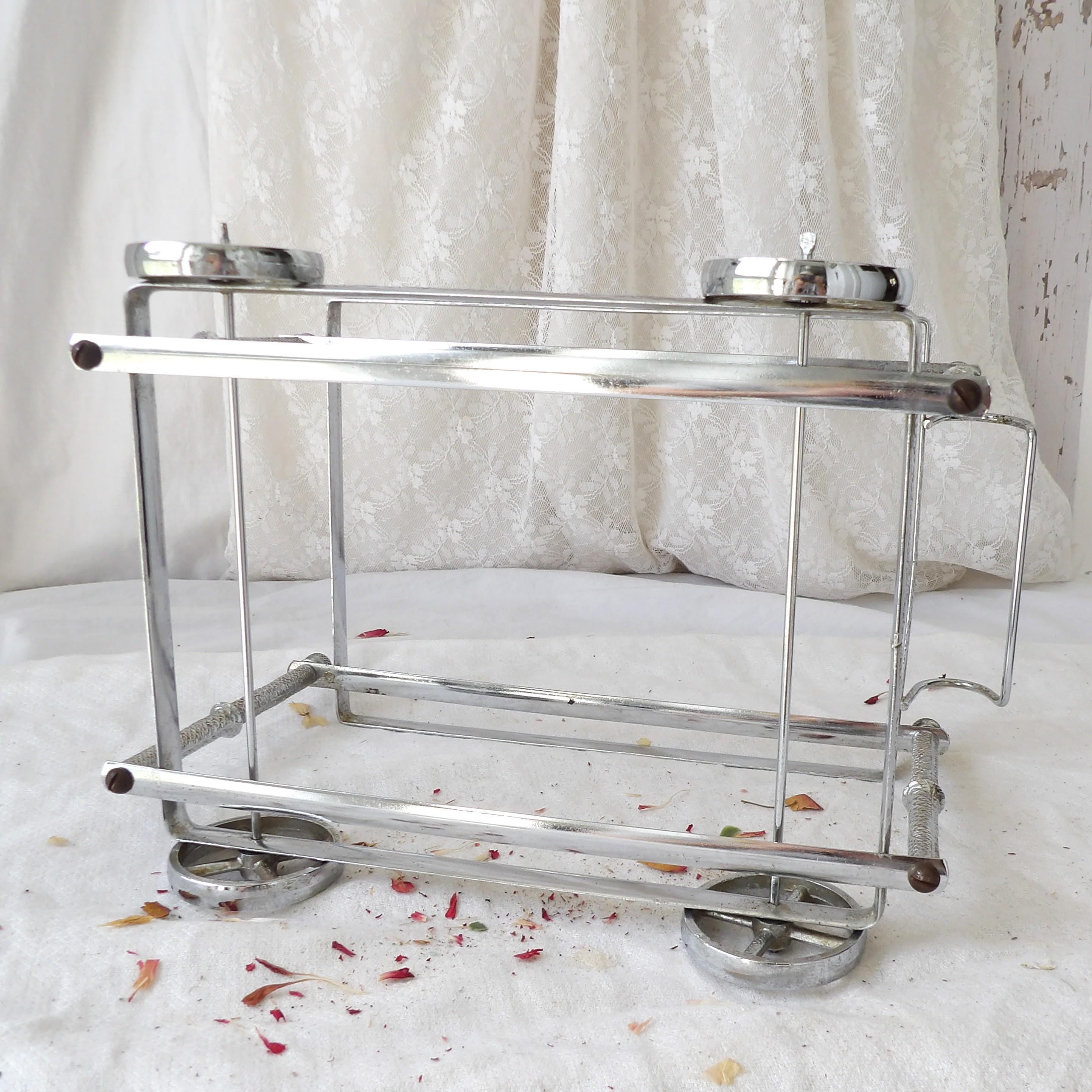 Cake Trolley Rack Mini Vintage Cake Trolley Stand With Glass Shelves - Etsy