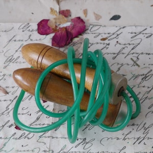 Vintage Skipping Rope Wood and Plastic