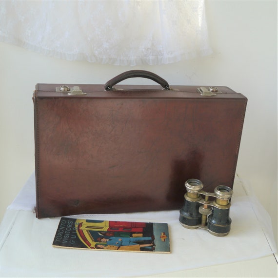 Vintage Pendragon Leather Case, Small Vintage Pendragon Suitcase, Leather Document Case, Leather Attache Cae, Vintage Storage
