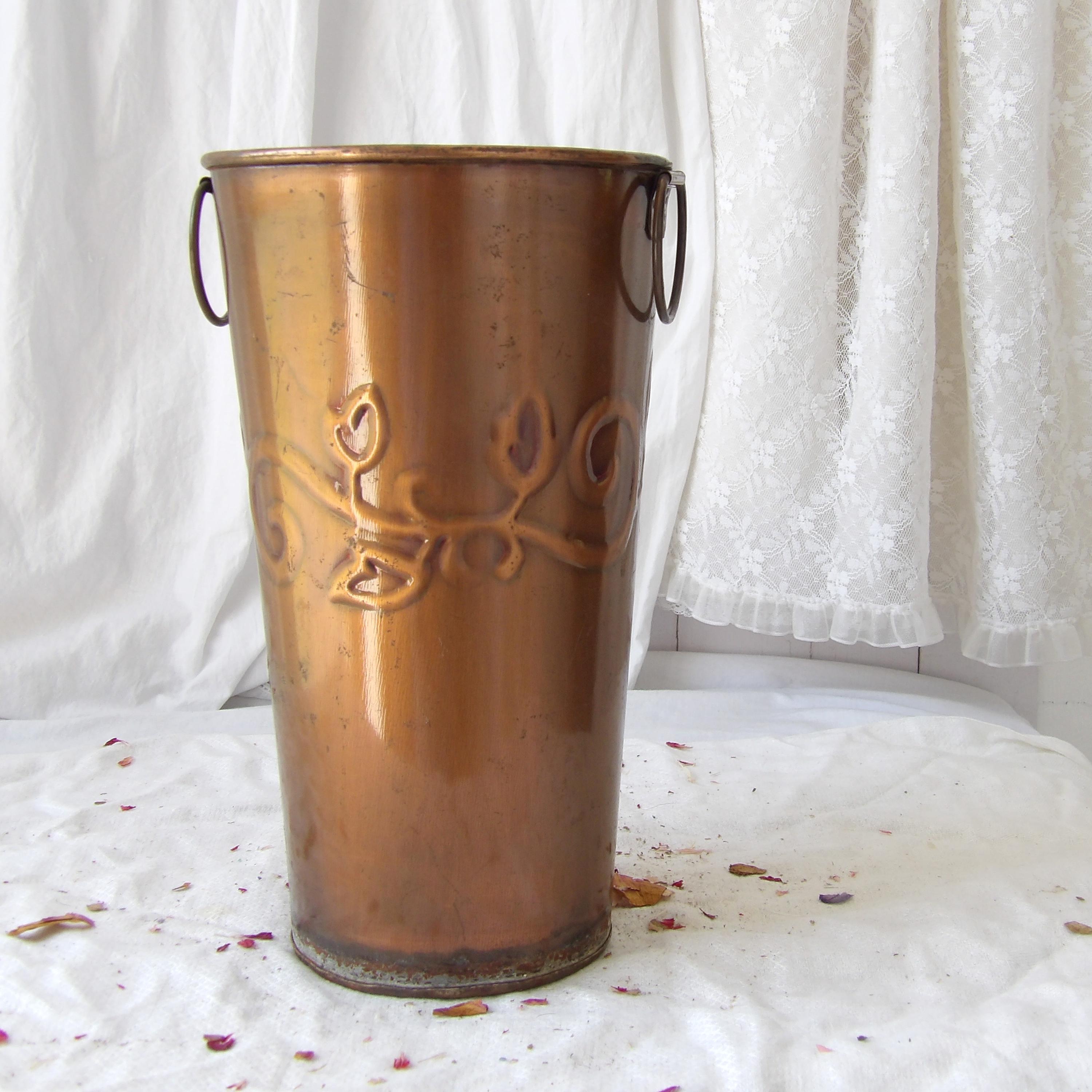 小さなヴィンテージ銅製フラワーバケツ - Etsy 日本