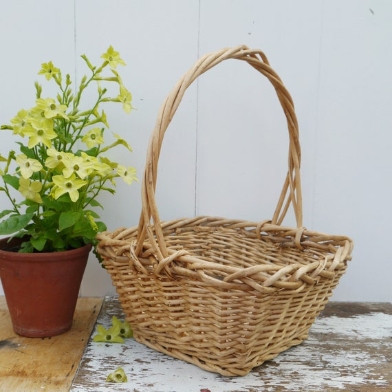 Small Square Wicker Basket Etsy