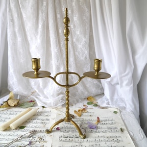 Adjustable Antique Brass Candelabra