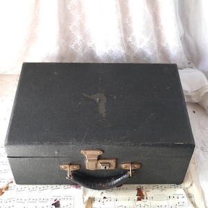 Vintage Wooden Covered Case with Carry Handle