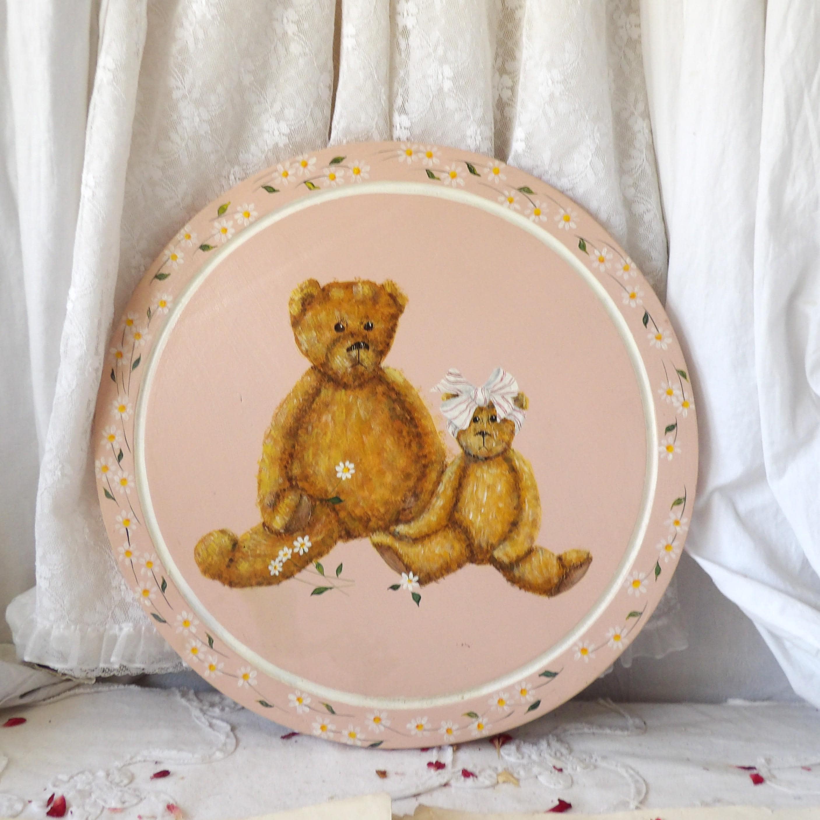 Vintage Teddy Bears Painting on Wood - Etsy