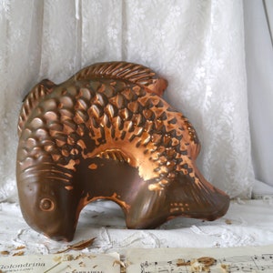 Vintage Fish Shaped Copper Jelly Mould