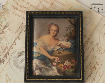 Framed Miniature Portrait of Anne Henrietta by Nattier