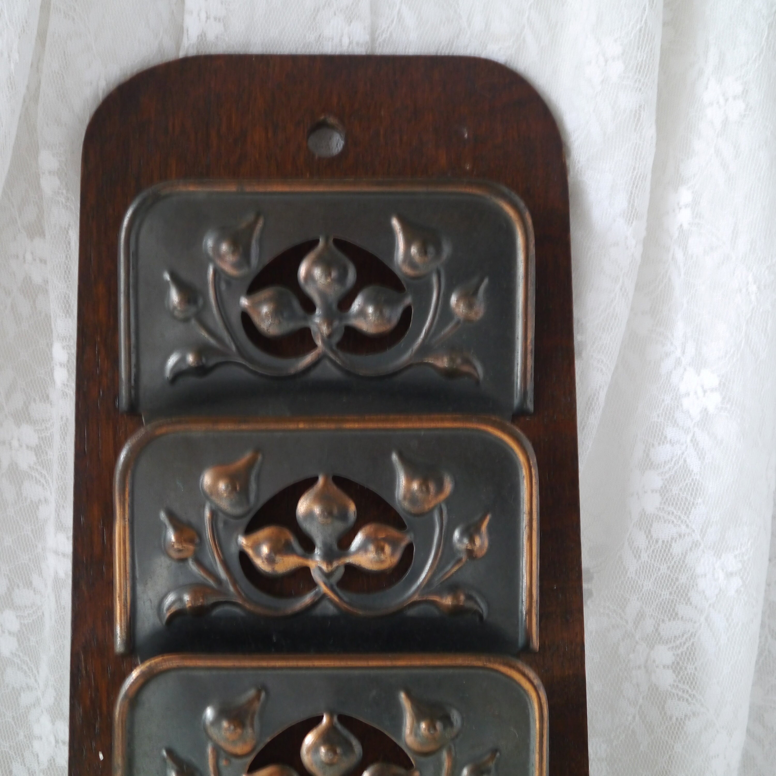 Vintage Wood and Metal Wall Letter Rack Etsy UK