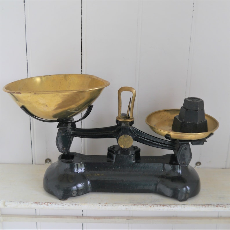 Vintage Brass Weight Postal Apothecary Kitchen Chemist Scale 2 Grm