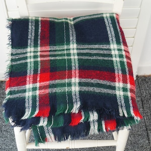 Small Vintage Tartan Blanket