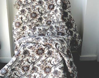 Edredón individual vintage con diseño floral