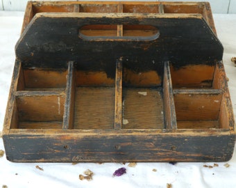 Vintage Wooden Pigeon Hole Caddy