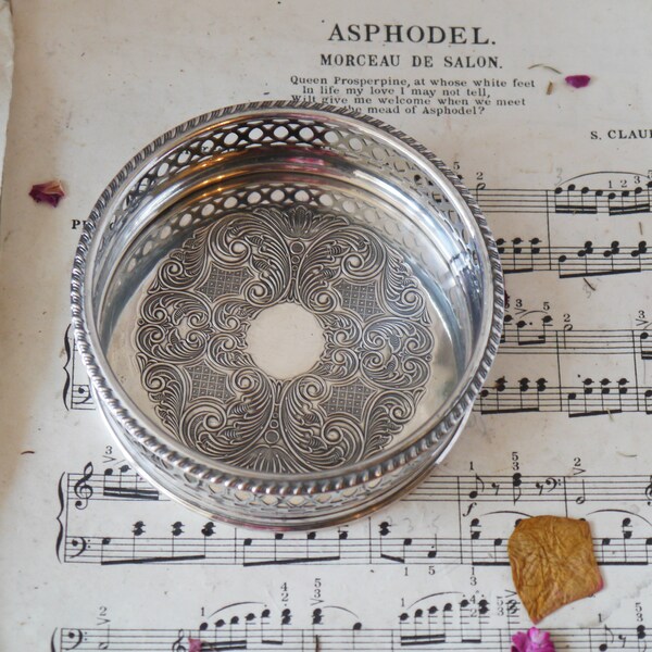 Vintage Silverplate Bottle Coaster by Arthur Price