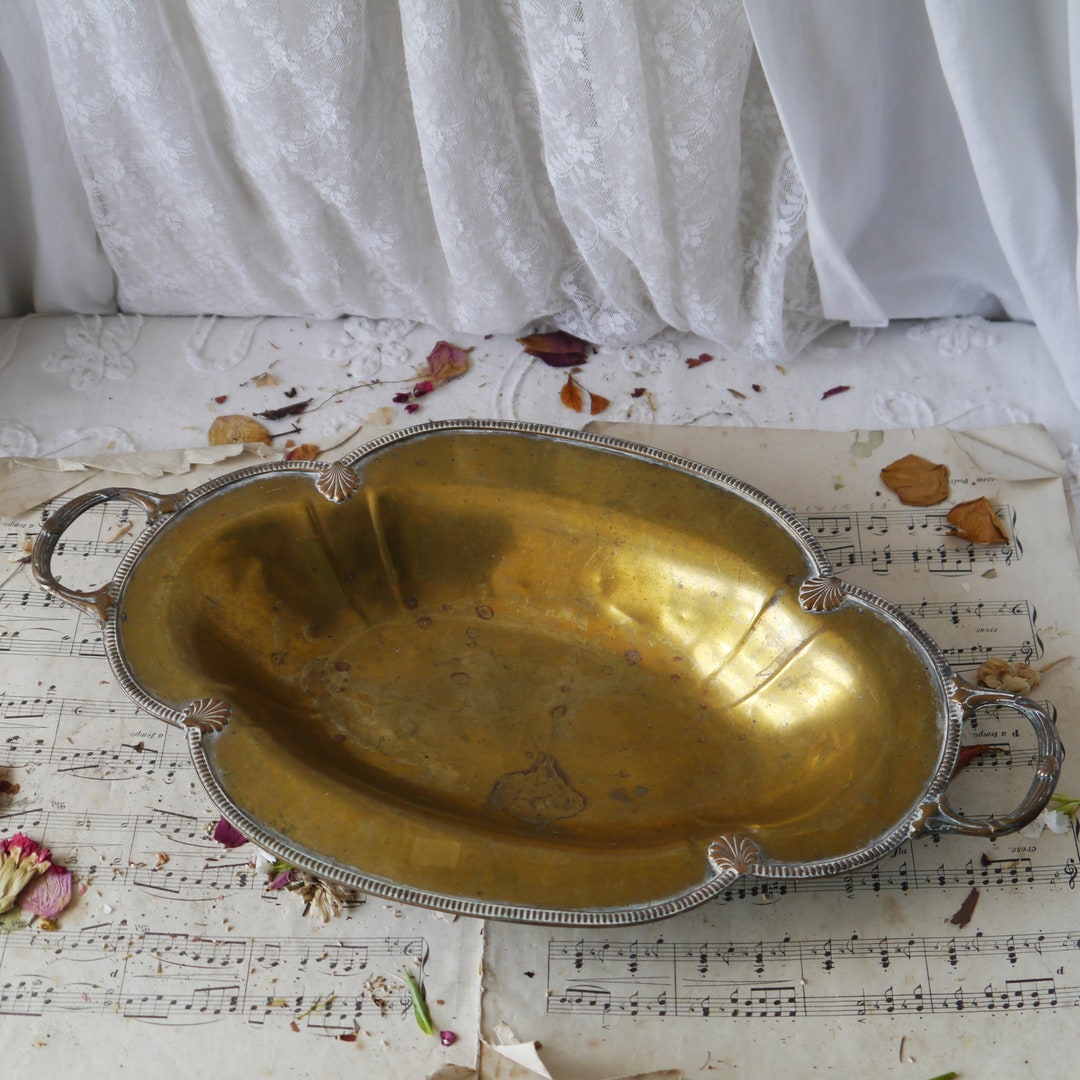 Vintage Brass Dish with Decorative Edge Etsy 日本