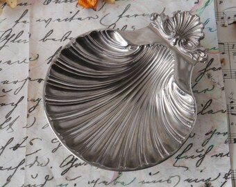 Ornate Metal Oyster Dish