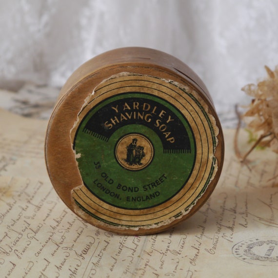 Vintage Yardley Shaving Soap Wooden Box Etsy