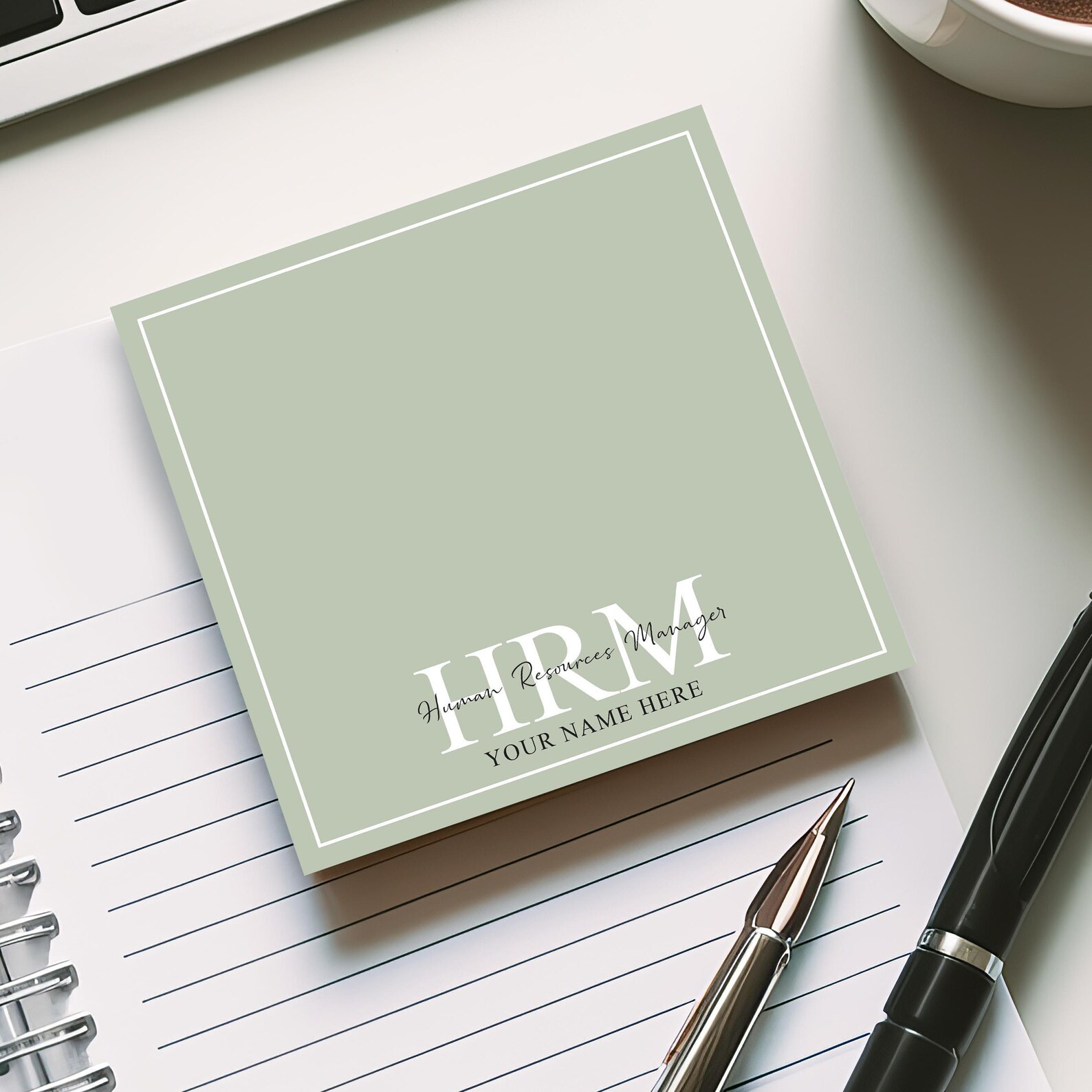 Personalized HRM Sticky Note for Human Resources Manager Note Pad ...