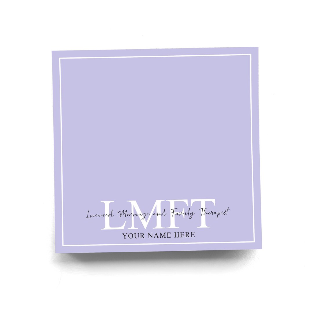 Personalized LMFT Sticky Note for Licensed Marriage and Family ...