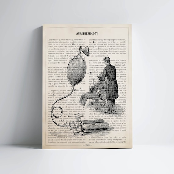 Anesthesiology Print, Anesthesiologist Gift Idea, Doctors Office Decor, Anesthesiologist Art, Anesthesia Medical Print, Medical Student Gift
