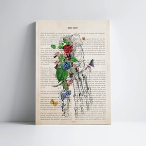 Foot Art Anatomy Flower Print, Gifts for Physical Therapist Graduation, Podiatrist & Orthopedic Clinic Medical Decor