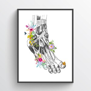 Muscles of the Lower Extremity Anatomy Print, Massage Therapist, Chiropractor Gift, Medical Student Graduation Present, Chiropractic Decor