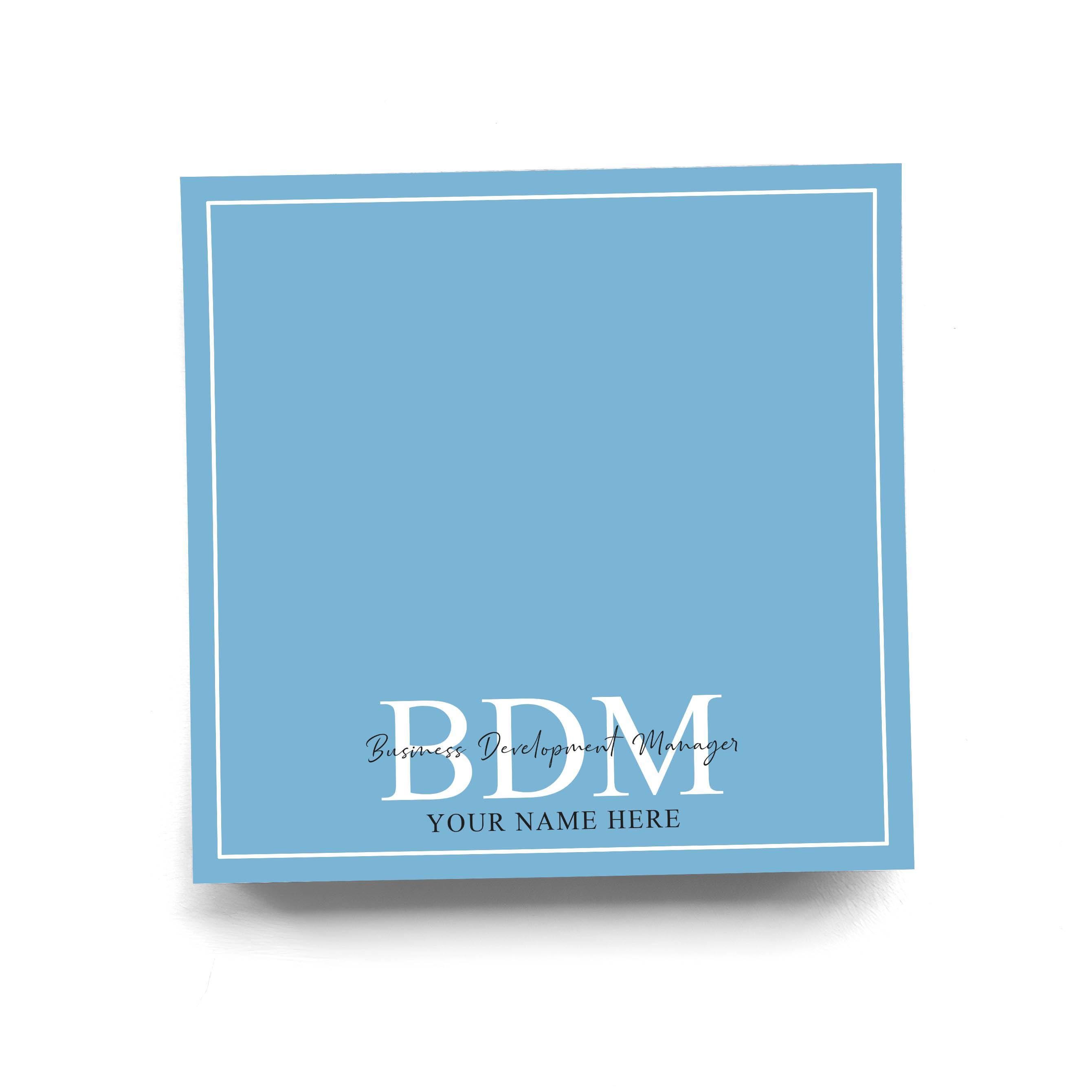 Business Development Sticky Notes Personalized BDM Sticky Note for Business Development Managernote Pad ...