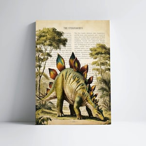 Stegosaurus Dinosaur Print, Kids Room Poster, Nursery boy Art, Dino Print, Dinosaur Wall Decor, Dinosaur Wall Art for Boy&#39;s Nursery