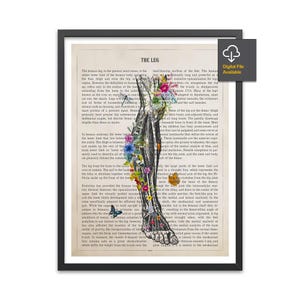 Human Leg Anatomy Flower Print, Massage Therapist, Chiropractor Gift, Medical Student Graduation Present, Chiropractic Office Decor