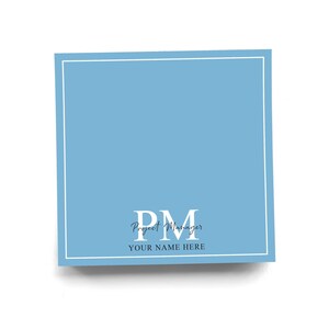 Personalized PM Sticky Note for Project Manager Note Pad Colorful Custom Graduation Gift for Team Leader 50 Sheets
