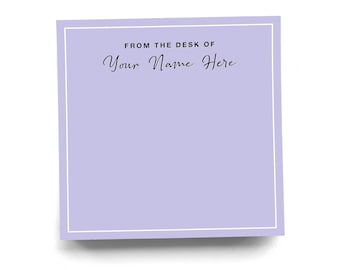 From The Desk Of Sticky Note Stationary Custom Stationary for Office Personalized Colorful Note Pad Gift Idea 50 Sheets