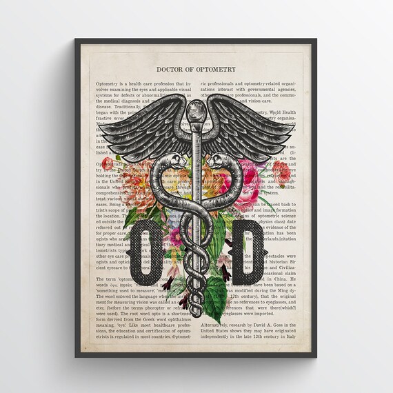 OD With Flowers Print, Doctor of Optometry Gift, Optometrist Gift, Doctors  Office Decor, OD Graduation Gift, Eye Care Professional -  Israel