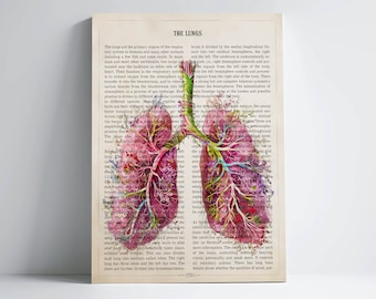 Lungs Flower Anatomy Print, Medical Poster, Respiratory Therapy Gift, Respiratory Therapist and Pulmonologist Gift Idea, Med School