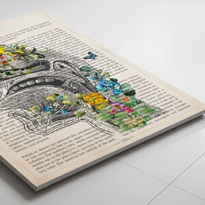 May include: A vintage anatomical illustration of the human head and neck, with a floral overlay. The image shows the nasopharynx, oropharynx, and laryngopharynx, with flowers and butterflies in vibrant colours.