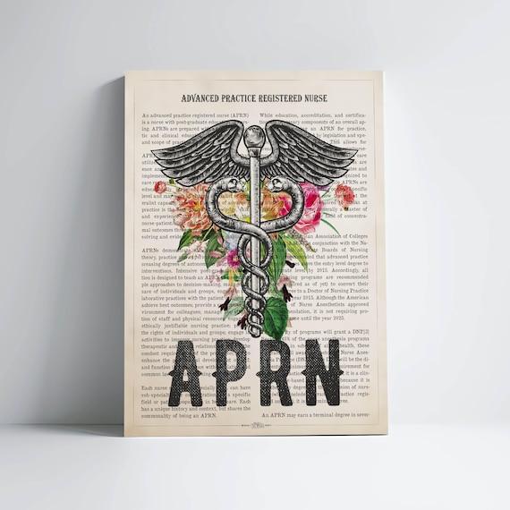 APRN with Flowers Print, Advanced Practice Registered Nurse Gift, Nurse Practitioner Gift, Nurse graduation Wall Art, APRN graduation Decor