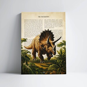 Triceratops Dinosaur Print, Kids Room Poster, Nursery boy Art, Dino Print, Dinosaur Wall Decor, Dinosaur Wall Art for Boy&#39;s Nursery
