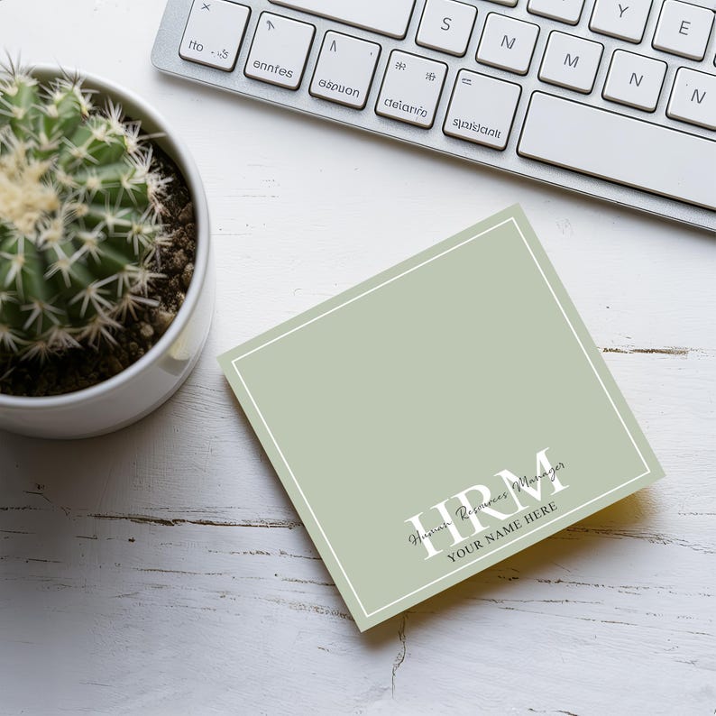 Personalized HRM Sticky Note for Human Resources Manager Note Pad ...