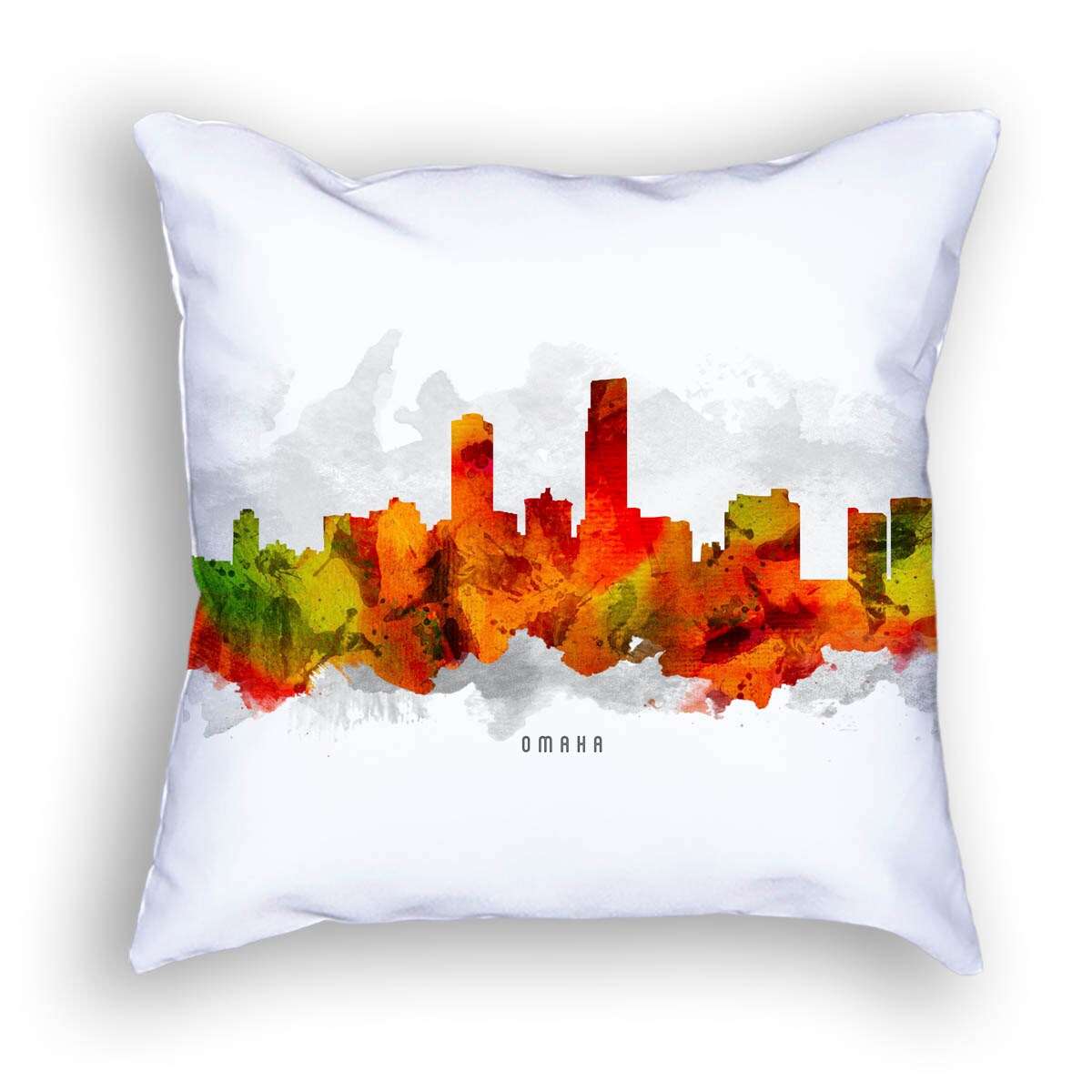 Omaha Pillow 18x18 Omaha Skyline Omaha Cityscape Omaha Etsy
