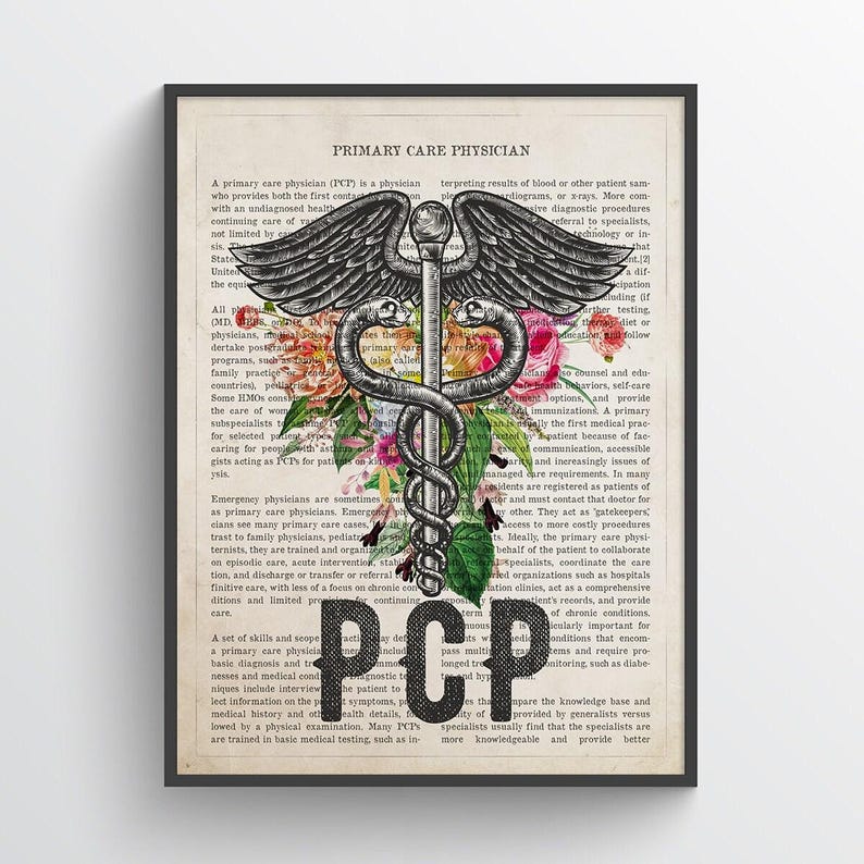Primary Care Physician Gift, PCP Print, Primary Doctor Gift Idea, Medical Decor, Doctors Office Decor image 1