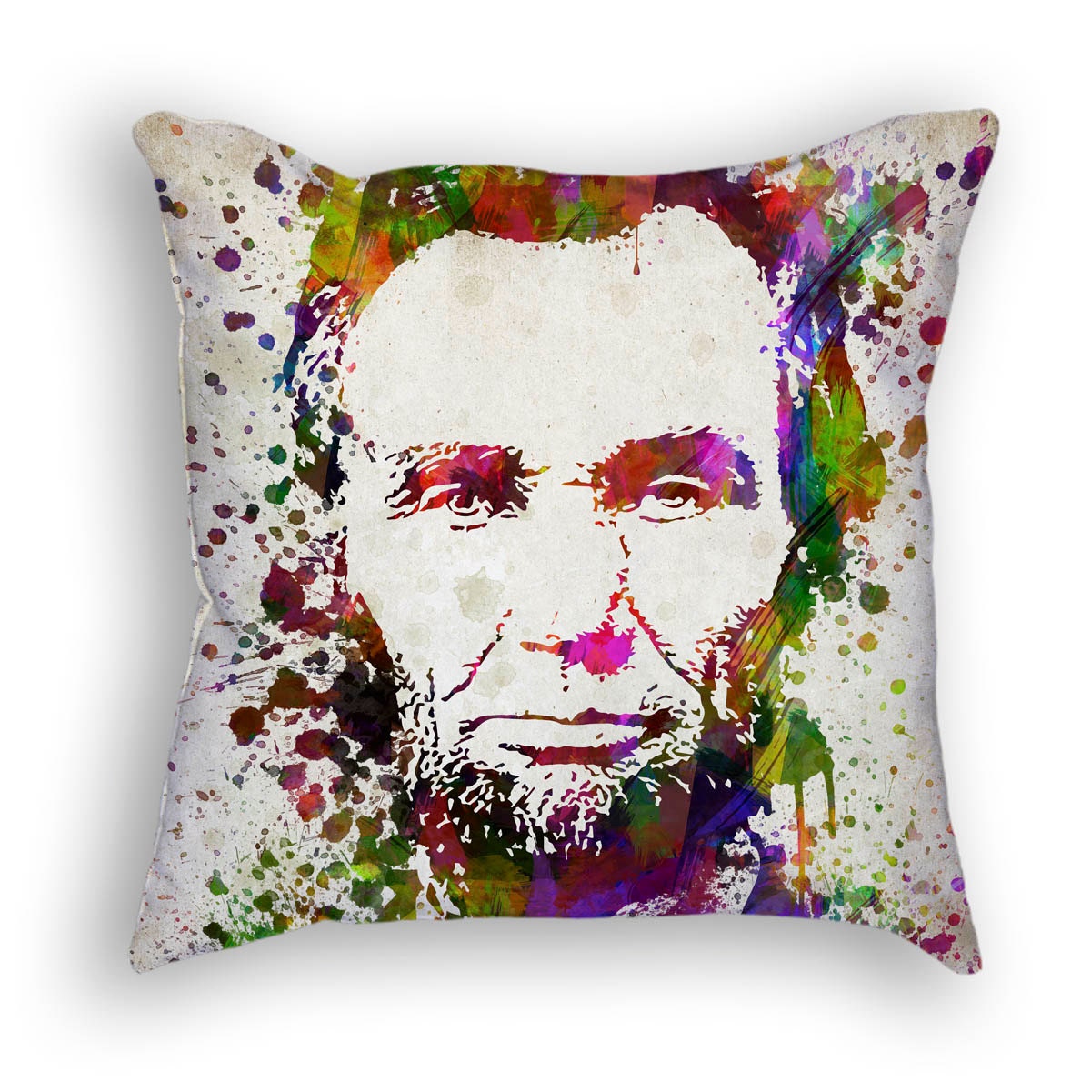 Abraham Lincoln Throw Pillow 18x18 Cushion Home Decor Gift Etsy