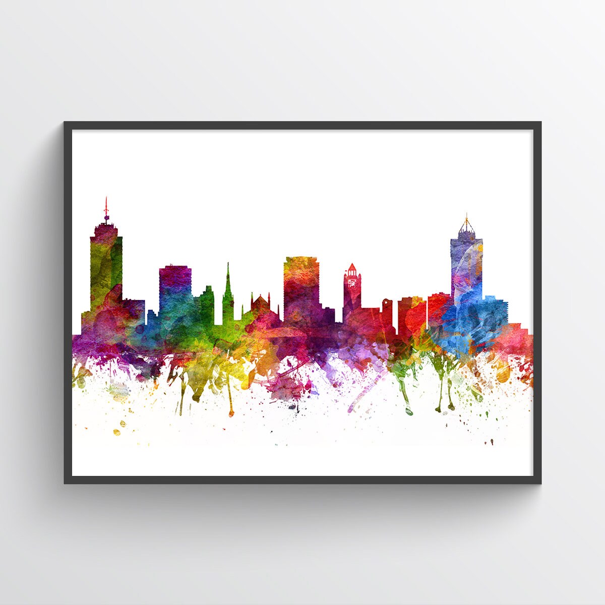 Hamilton Poster Hamilton Skyline Hamilton Cityscape Etsy