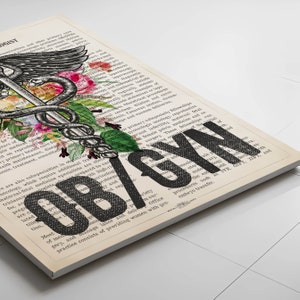 Ob-gyn With Flowers Print, Obstetrician Gynecologist Gift, Gifts for ...