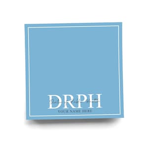 Personalized DrPH Sticky Note for Doctor of Public Health Note Pad Colorful Custom Gift for Healthcare Professional Graduation 50 Sheets