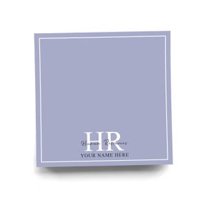 Personalized HR Sticky Note for Human Resources Note Pad Colorful Custom Graduation Gift for Human Capital Management 50 Sheets