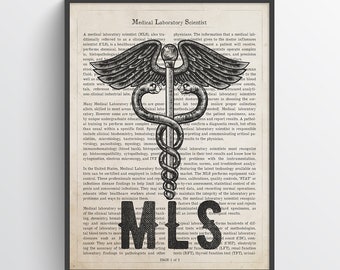 Medical Laboratory Scientist Gift, MLS Gift, Scientist Graduation Gift Idea, Medical Print, MLS Office Decor, Clinical laboratory scientist