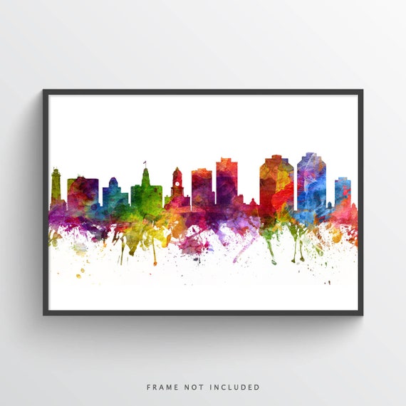 Halifax Poster Halifax Skyline Halifax Cityscape Halifax Etsy
